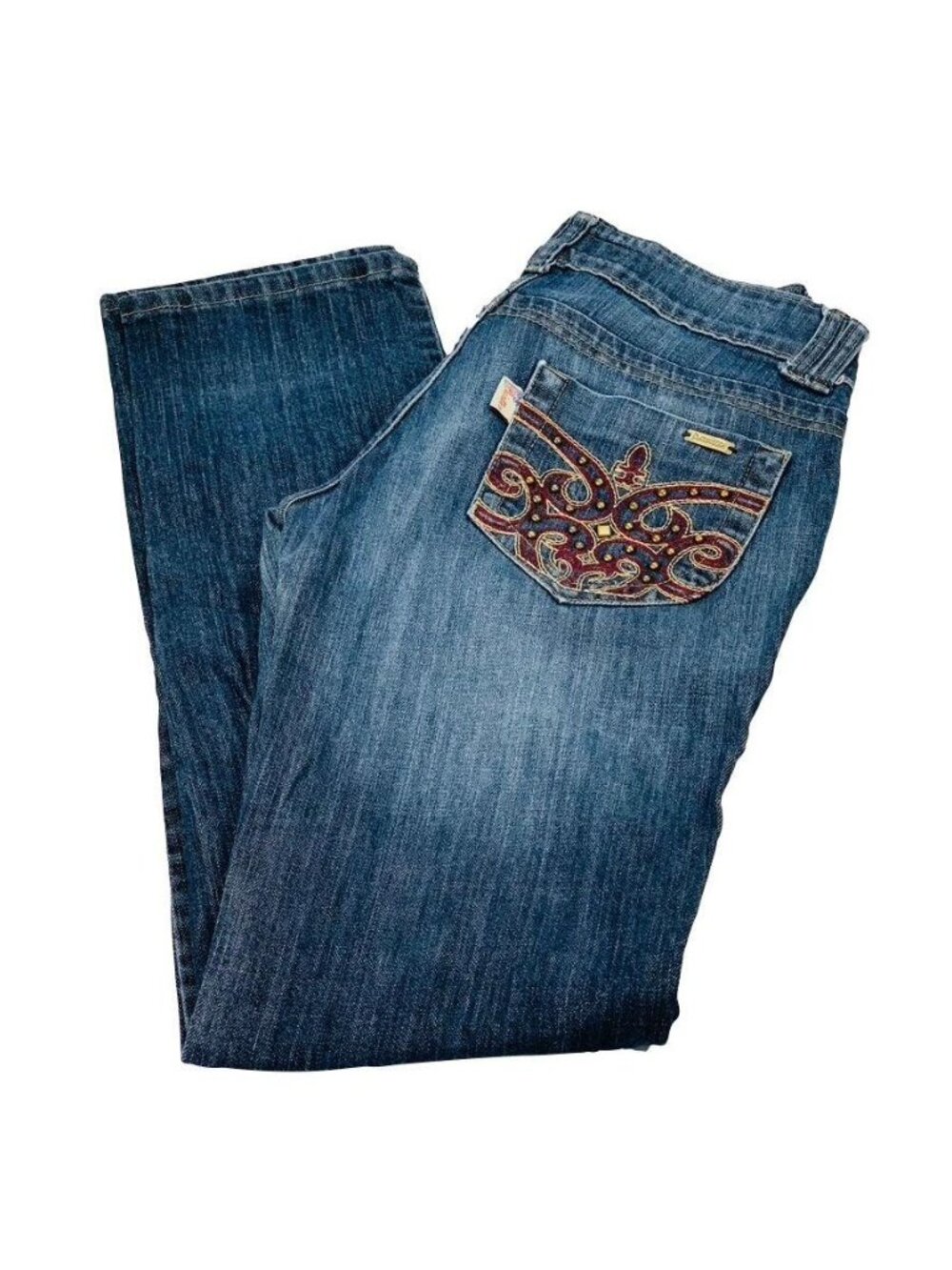 POINTTER Studded Distressed Medium Wash Jeans Size 42 US 10